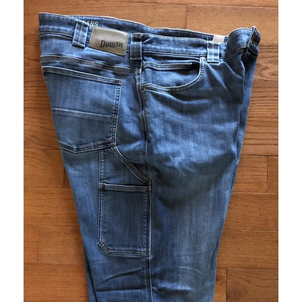 Duluth Trading Co Flex Ballroom Jeans Blue Denim Mens 40x34 New Without Tags
